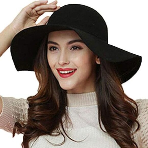 Women\'s Foldable Wide Brim Retro Fedora Floppy Felt Bowler Hat main image 4